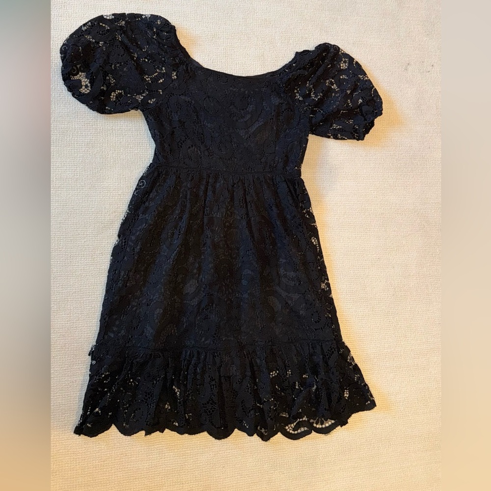 Nanette Lepore Midnight Lace Midi Dress